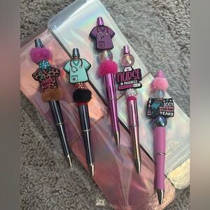 Nurse🩺 Beaded Themed Pens Set of 4